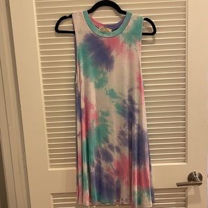 Tie dye sleeveless dress